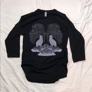 NWOT American Apparel Polar Bear Raglan Shirts
